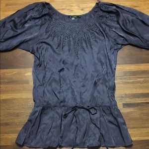 Mustard Seed Purple Beaded Top